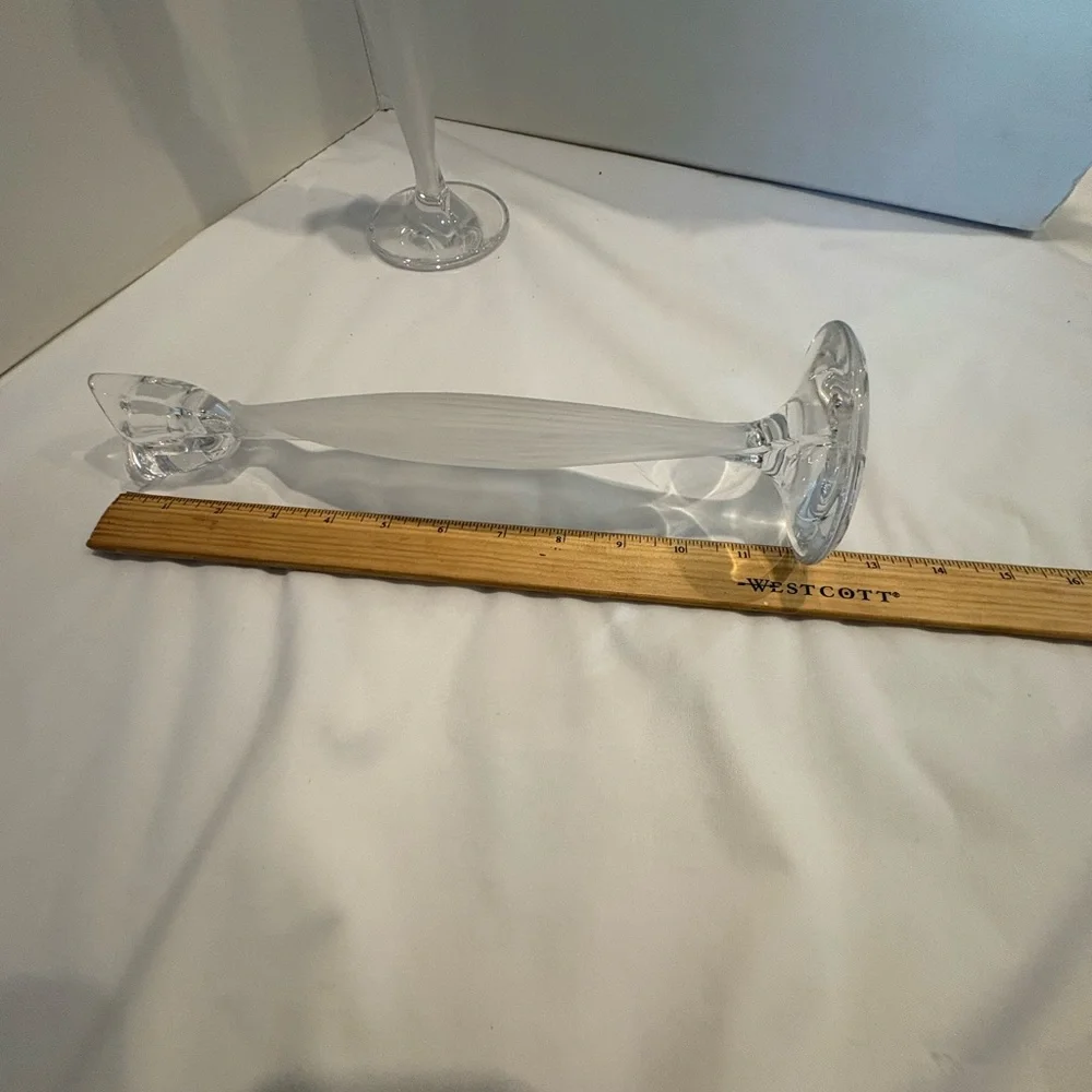 Elegant Glass Candle Holders Set of 2 Mikasa Tulip Crystal candle Holders - Picture 7 of 10